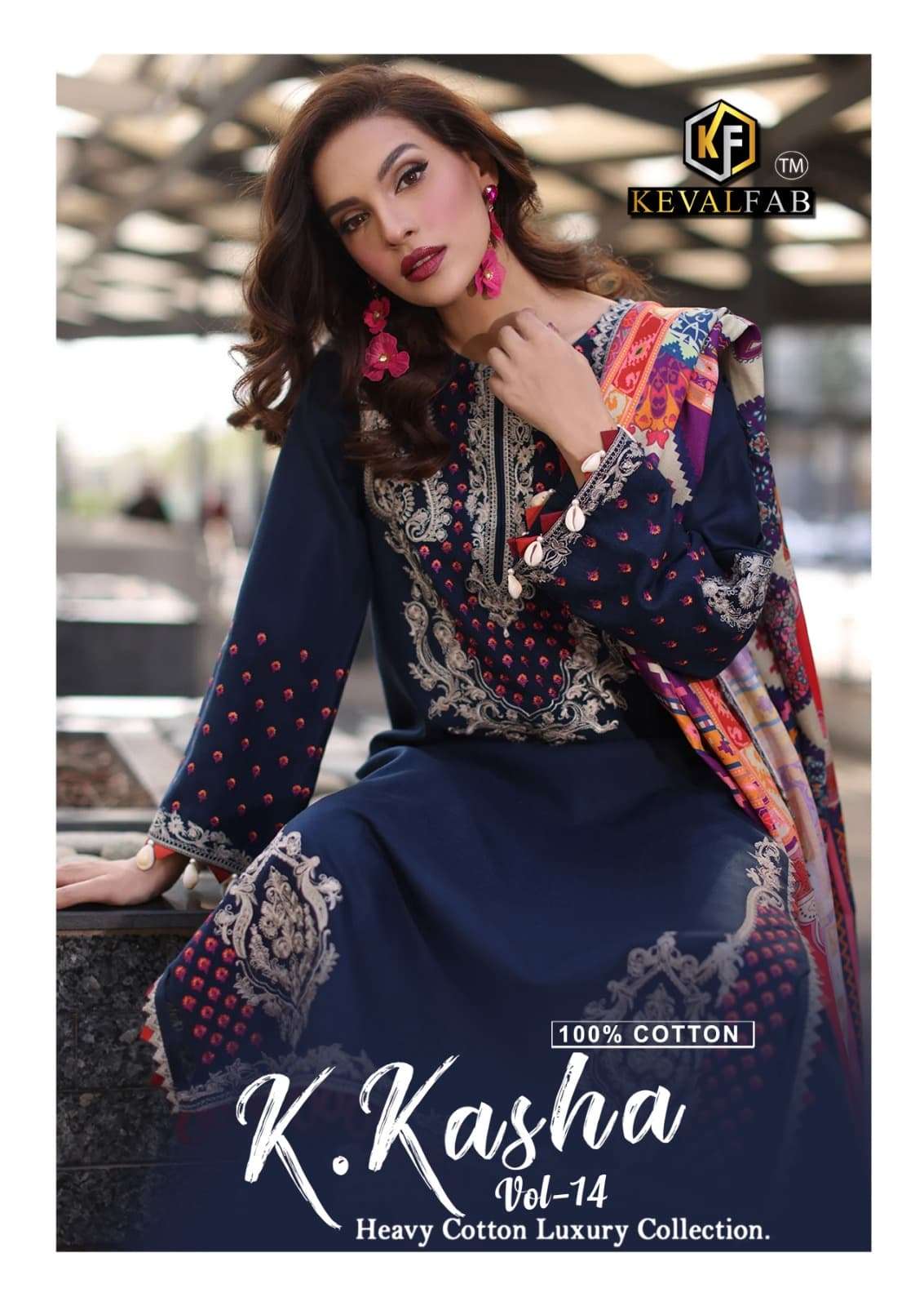 Keval fab K.Kasha Vol-14 series 14001-14006 Heavy Cotton wholesale salwar kameez in surat 