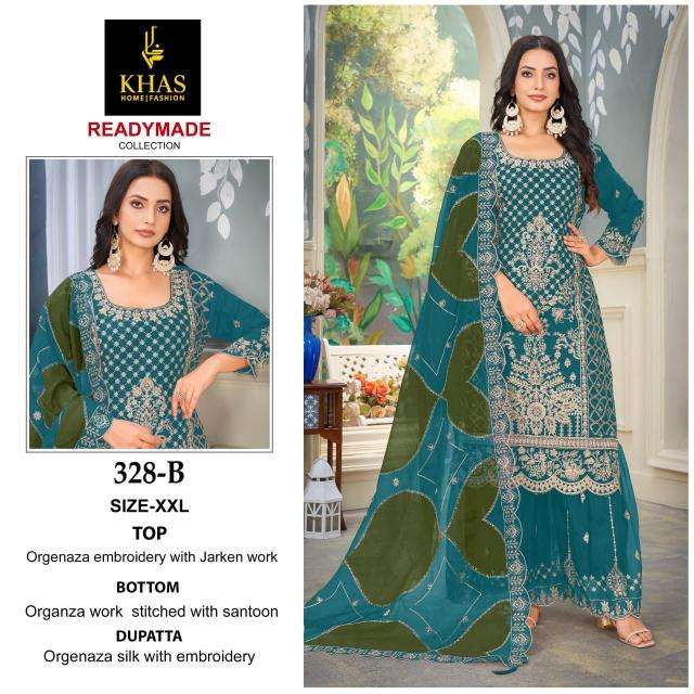 khas 328 organza wholesale salwar kameez in surat 