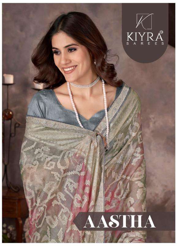 kiyra aastha chiffon brasso wholesale saree in surat 