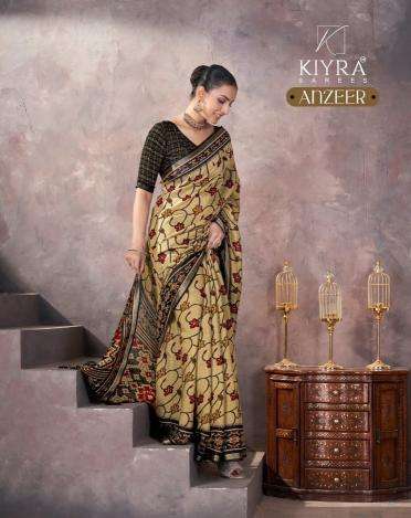 kiyra anzeer series 1001-1006 CHANDERI wholesale saree in surat 