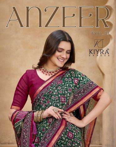 kiyra anzeer vol 3 series 1001-1006 CHANDERI wholesale saree in surat 