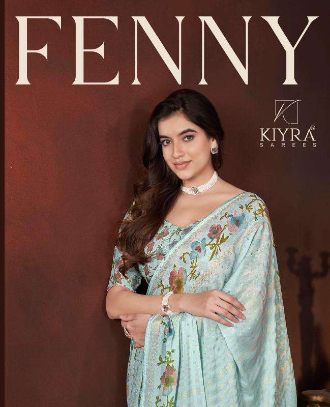 kiyra fenny series 1001-1006 Dull moss wholesale saree in surat 