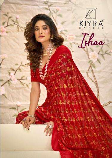 kiyra ishaa vol 1 series 1001-1006 DULL MOSS wholesale saree in surat 