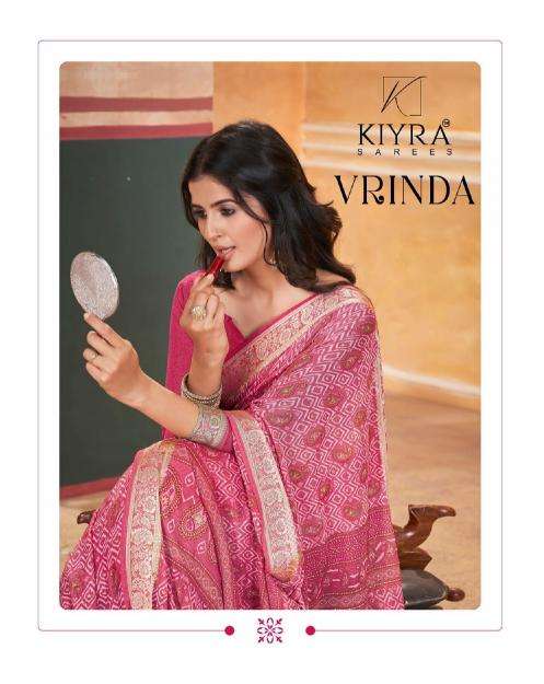 kiyra vrinda vol 1 series 1001-1006 Dull moss wholesale saree in surat 