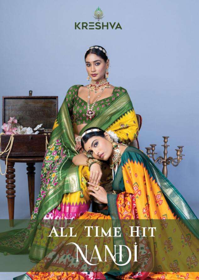 kreshva all time hit nandi  P.V Silk wholesale saree in surat 