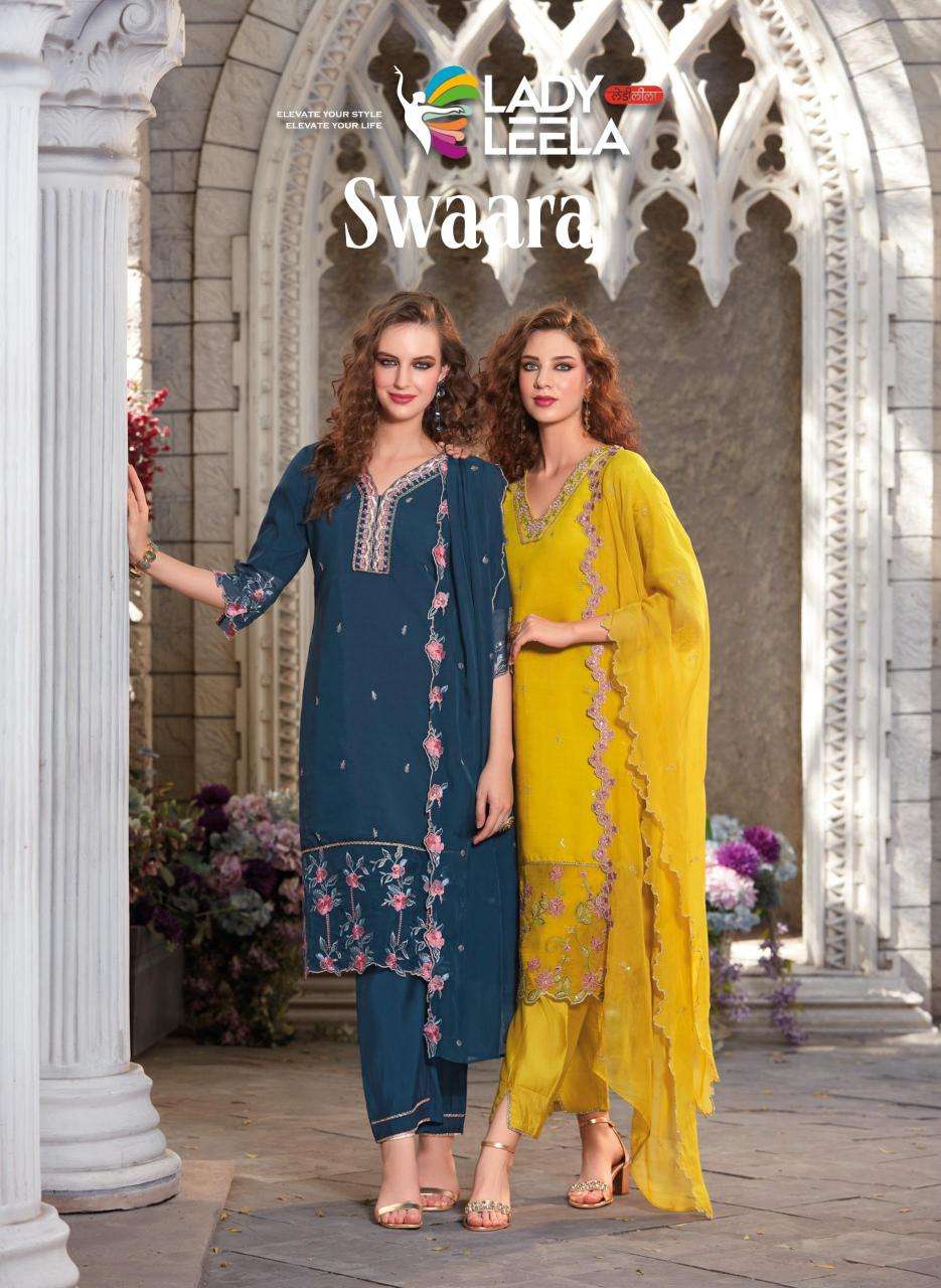 lady leela swaara series 1431-1436 viscose silk wholesale salwar kameez in surat 