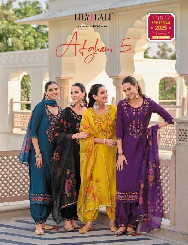 lily & lali afghani vol 5 series 24001-24006 MILAN SILK wholesale salwar kameez in surat 