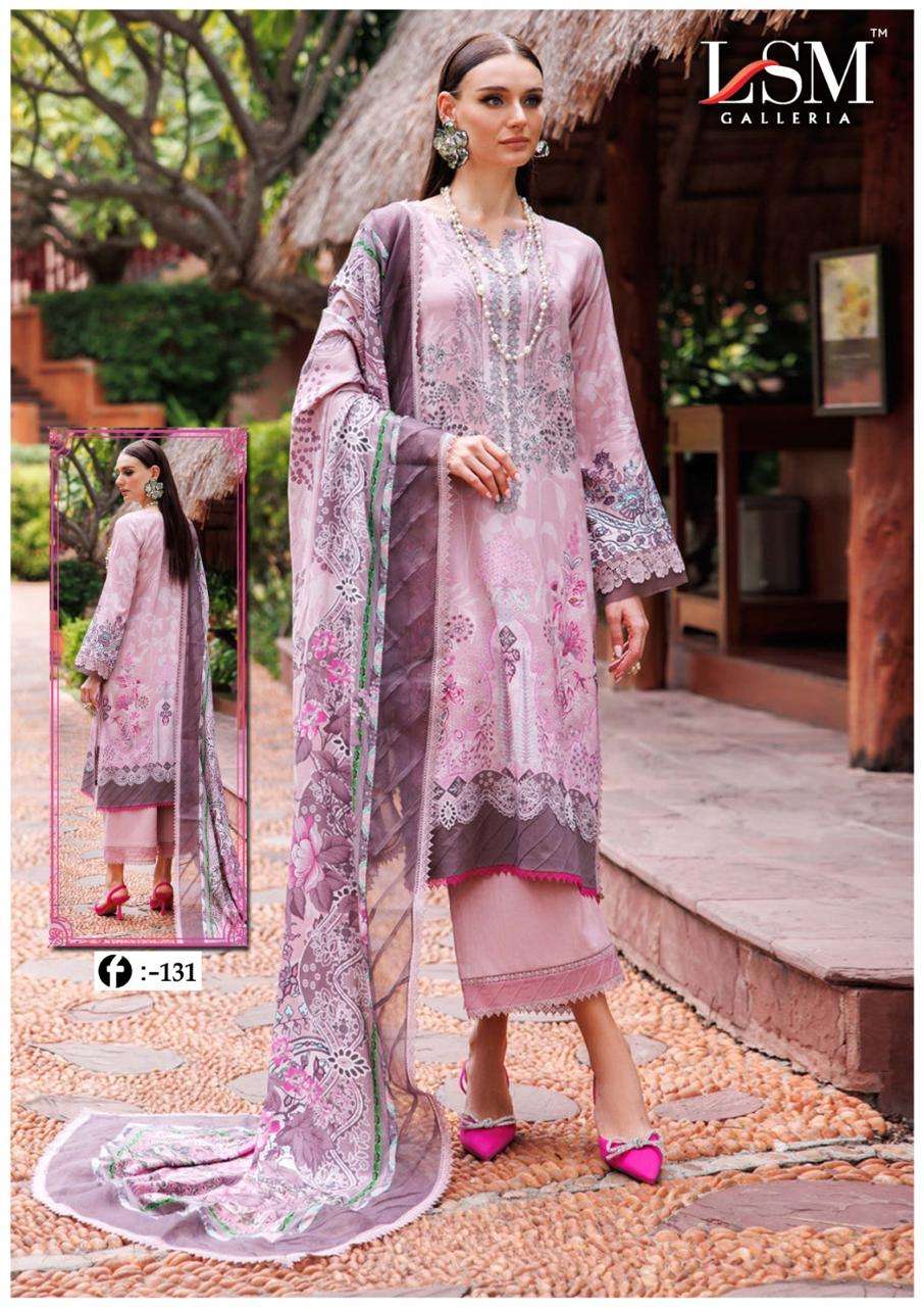 LSM Firdous Queen Vol-13 series 131-136 Heavy Lawn Cotton wholesale salwar kameez in surat 