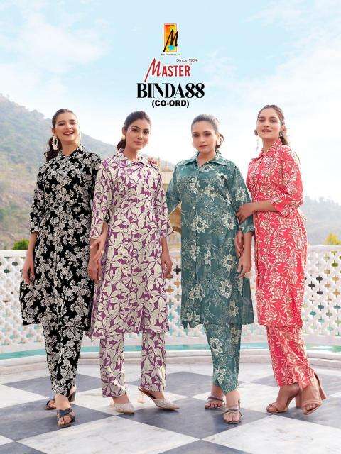 master bindass series 101-108 RAYON wholesale coord sets in surat 