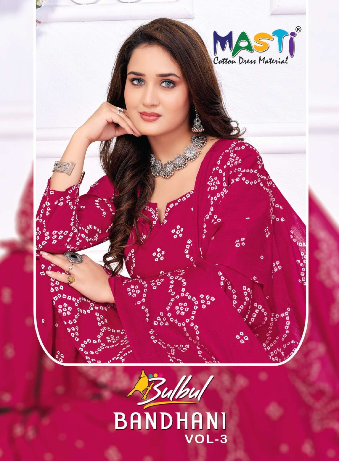 Masti Bulbul Bandhani Vol-03 series 3001-3010 Pure Cotton wholesale salwar kameez in surat 