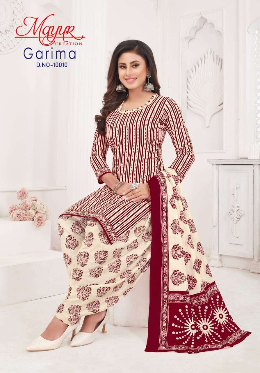 Mayur Garima Vol-10 series 10001-10010 Pure Cotton wholesale salwar kameez in surat