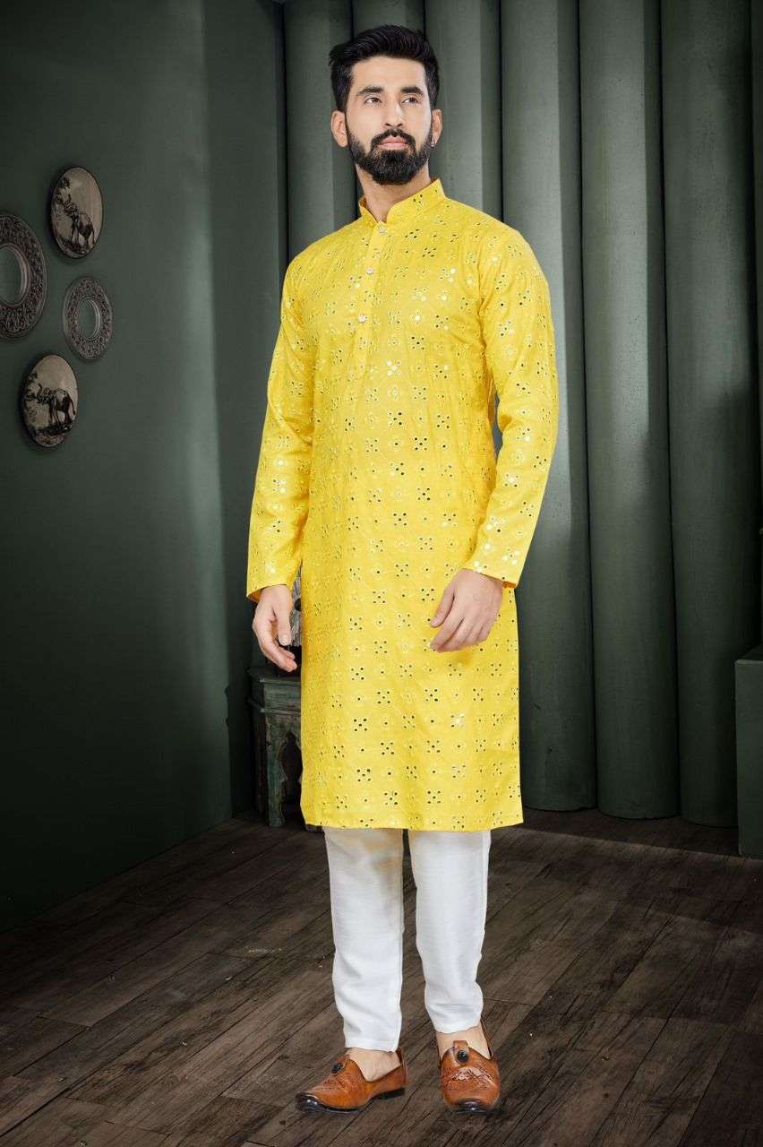 Mirror Kurta Cotton With Heavy Embroidery Mirror Work 