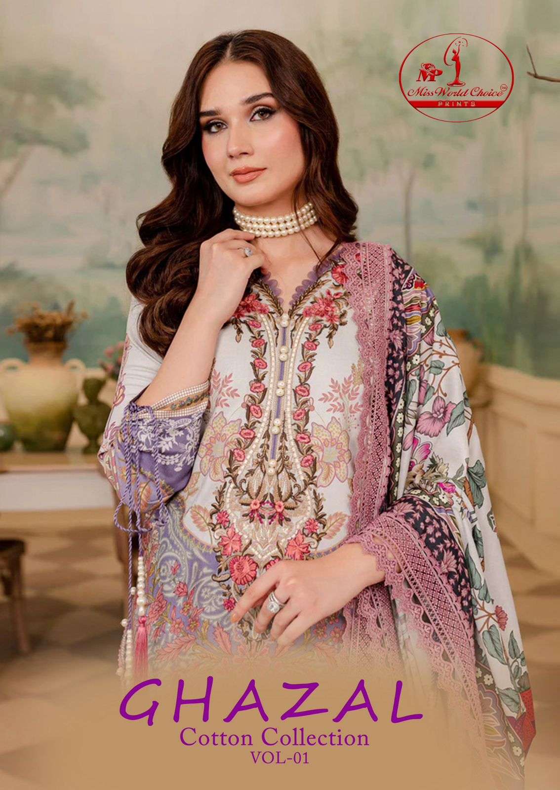 Miss World Ghazal Vol-01 series 1001-1006 Cotton wholesale salwar kameez in surat