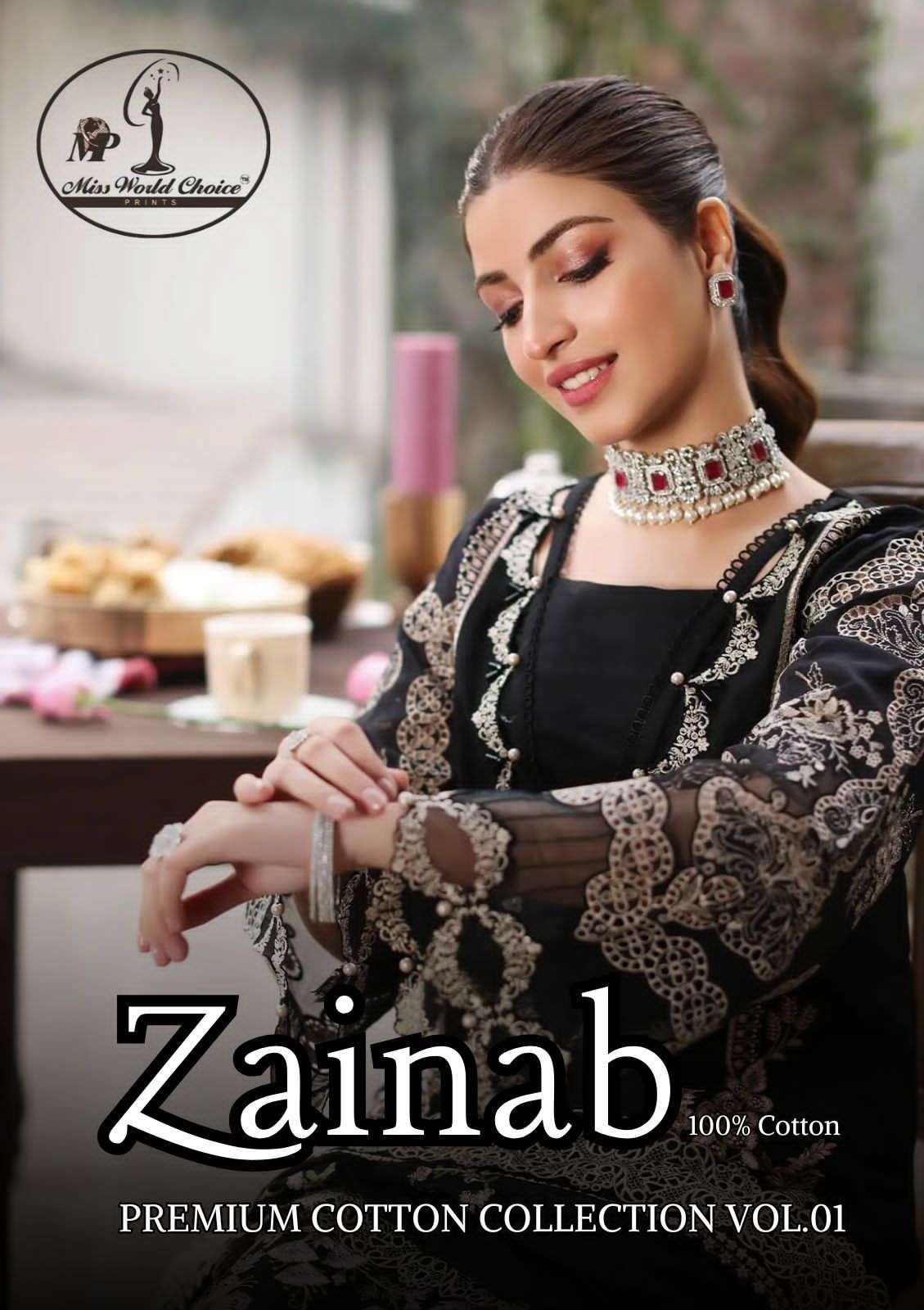 Miss World Zainab Vol-01 series 1001-1006 Premium Heavy Lawn Cotton suit