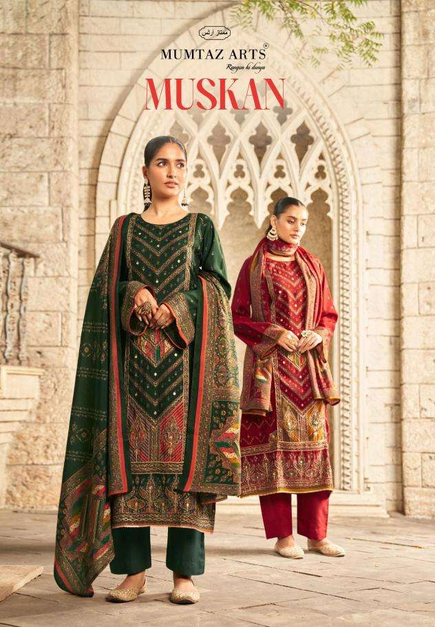 mumtaz arts muskan series 9701-9704 PURE VISCOSE MUSLIN wholesale salwar kameez in surat