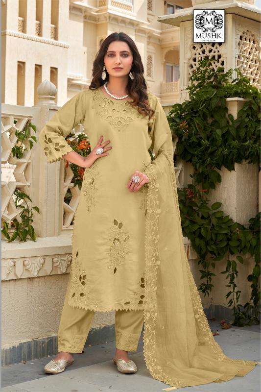 mushk mr1002  ragga roman silk slub  wholesale salwar kameez in surat