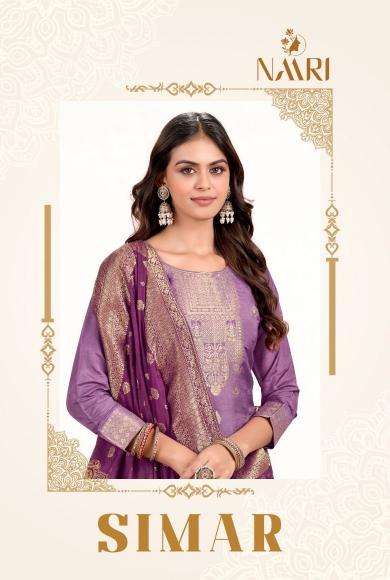 naari simar series 121001-121004 MUSLIN JACQUARD wholesale salwar kameez in surat