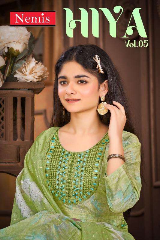 nemis hiya vol 5 series 5001-5007 CAPSULE RAYON PRINT wholesale salwar kameez in surat 