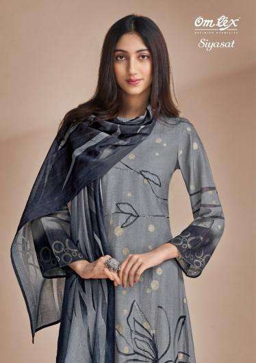 omtex siyasat series 6801 linen jacquard wholesale salwar kameez in surat 