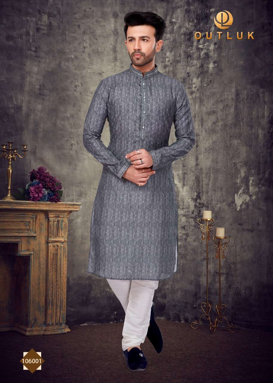 Outluk Vol 106 Cotton Festival Wear Mens Kurta With Pajama Collection