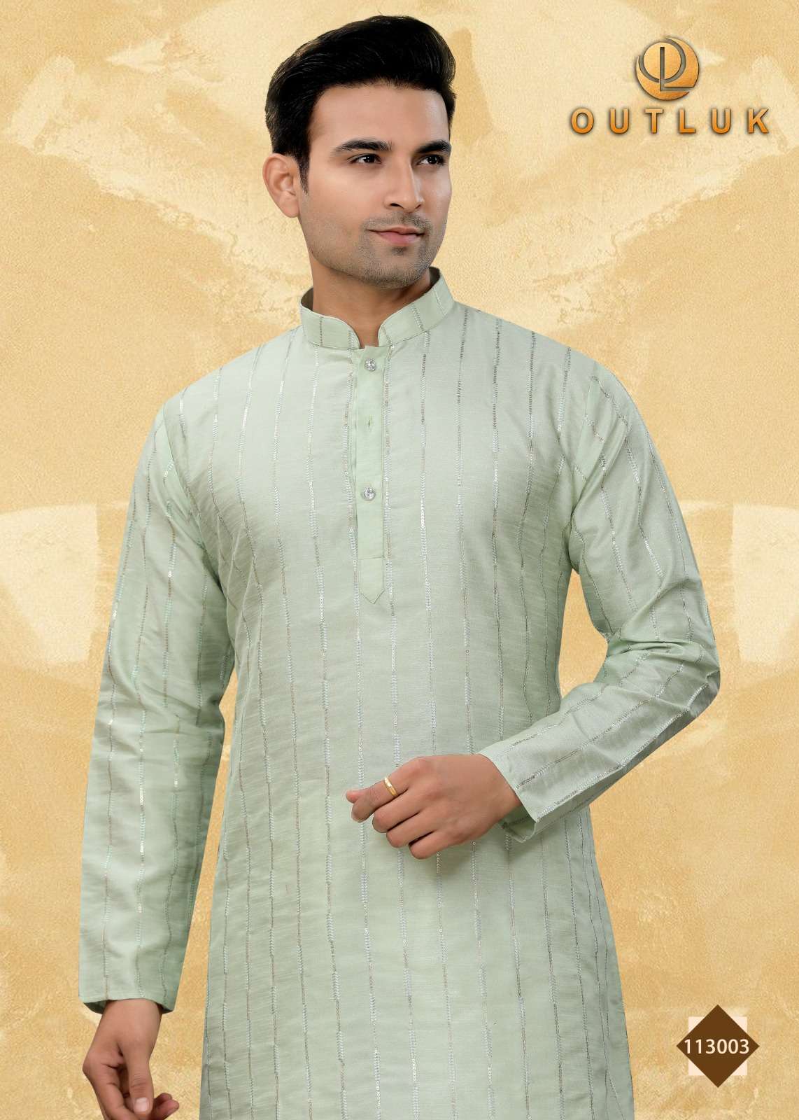 Outluk Vol 113 Art Silk Traditional Mens Kurta With Pajama Collection