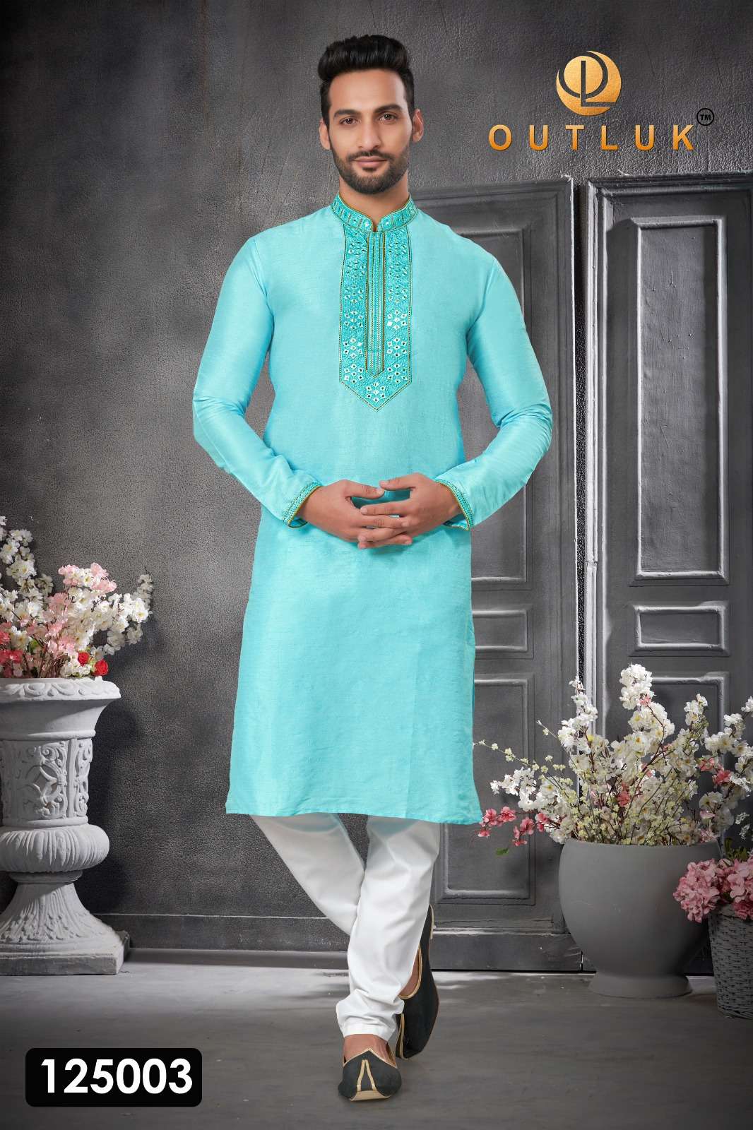 Outluk Vol 125 Silk Kurta With Pajama Mens Collection