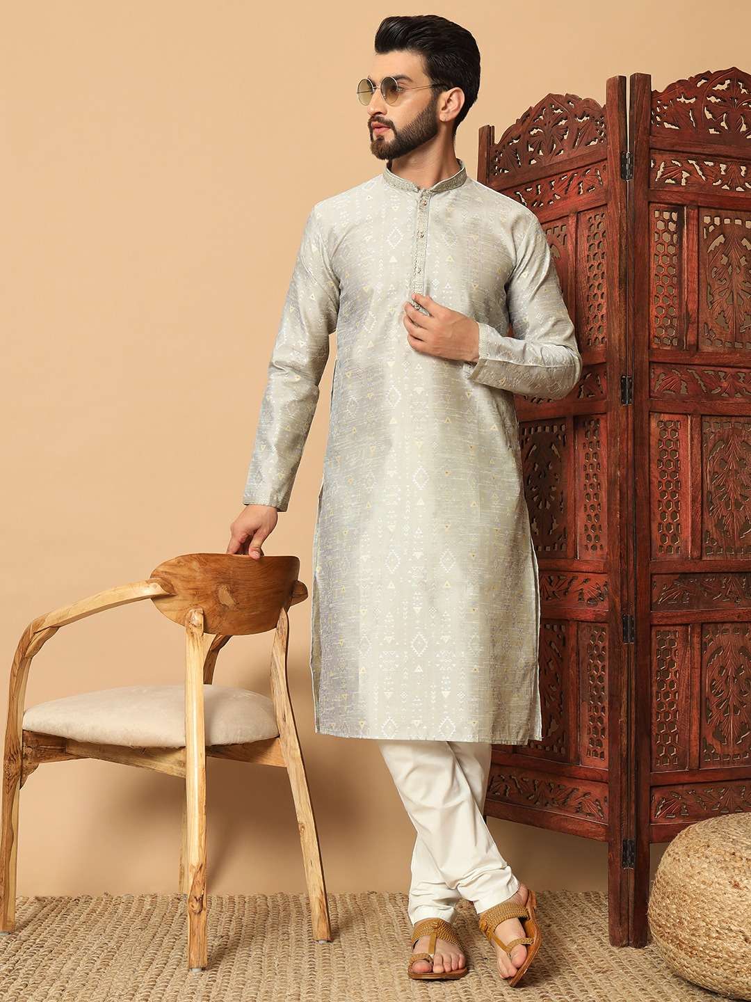 Outluk Vol 130 Jacquard Mens Kurta With Pyjama Collection