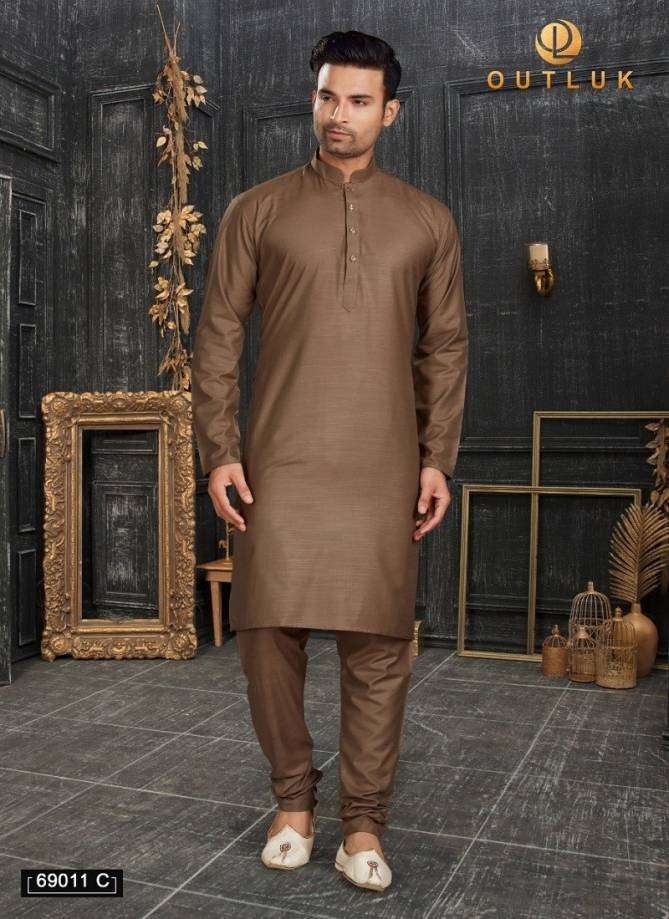 Outluk Vol 69 C Cotton Mens Wear Kurta With Pajama Collection