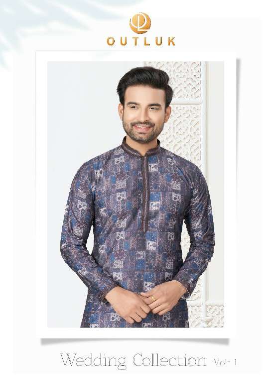 OUTLUK WEDDING COLLECTION VOL 1 DESIGNER FULLSTITCH MEN KURTA PYJAMA