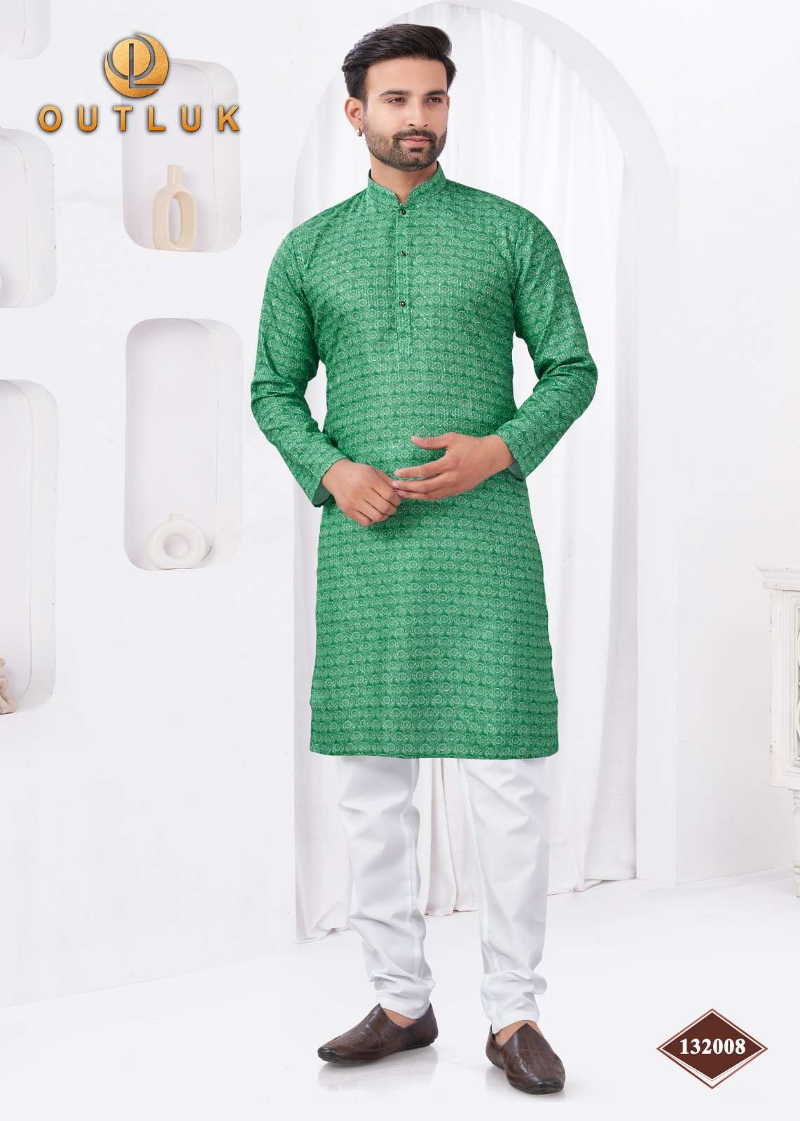 Outluk Wedding Collection Vol 132 Rayon Mens Kurta With Pajama