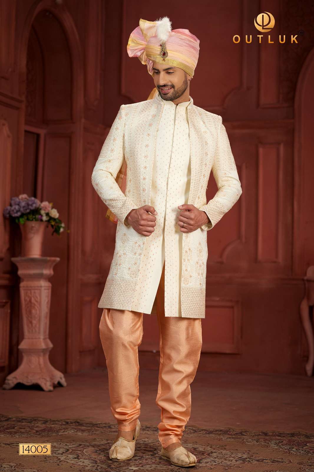 Outluk Wedding Collection Vol 14 Silk Mens Wear Sherwani Collection