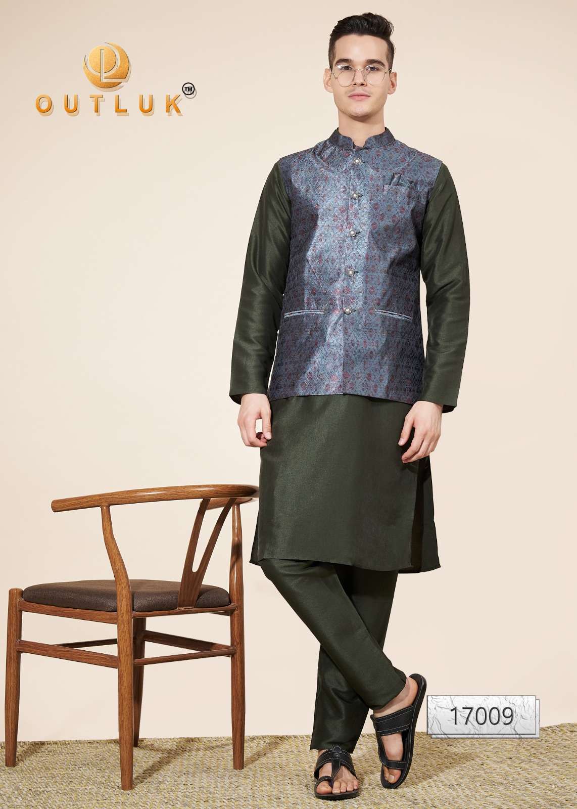 Outluk Wedding Collection Vol 17 Silk Mens Wear Kurta With Pajama