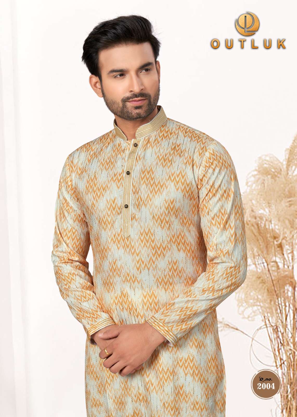 Outluk Wedding Collection Vol 2 Cotton Mens Wear Kurta With Pajama