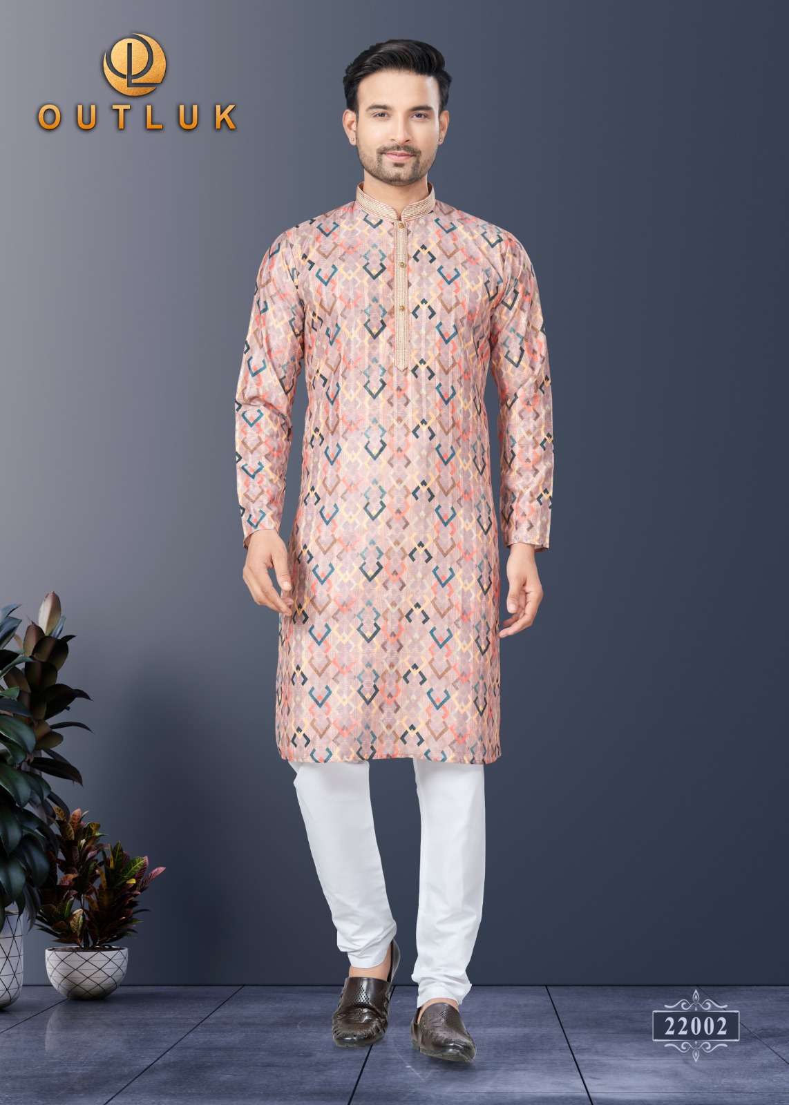 Outluk Wedding Collection Vol 22 Silk Mens Wear Kurta With Pajama