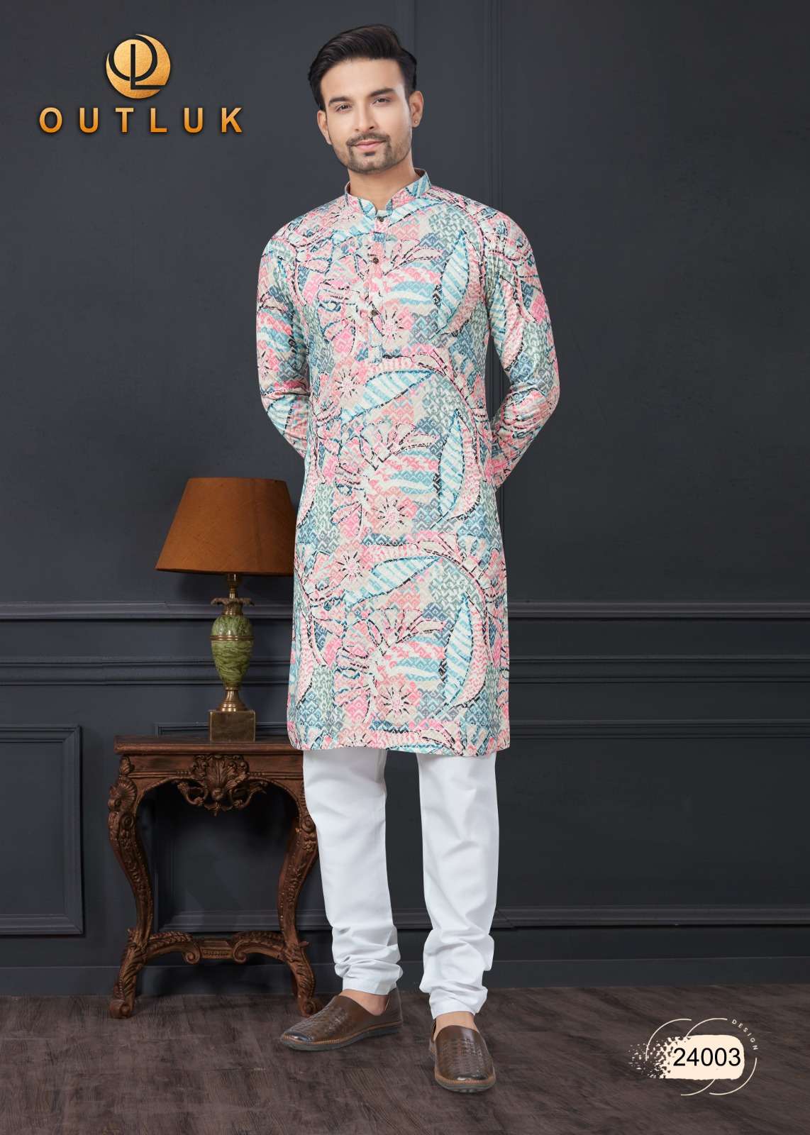 Outluk Wedding Collection Vol 24 Rayon Mens Wear Kurta With Pajama