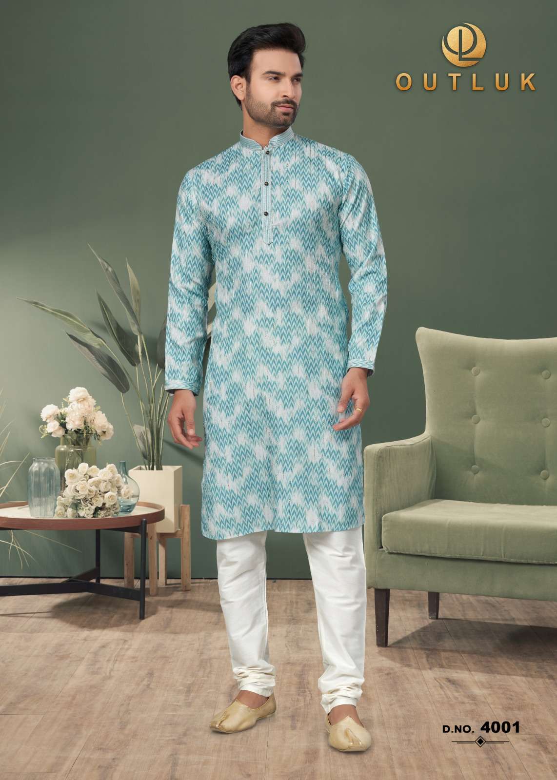 Outluk Wedding Collection Vol 4 Cotton Mens Wear Kurta With Pajama