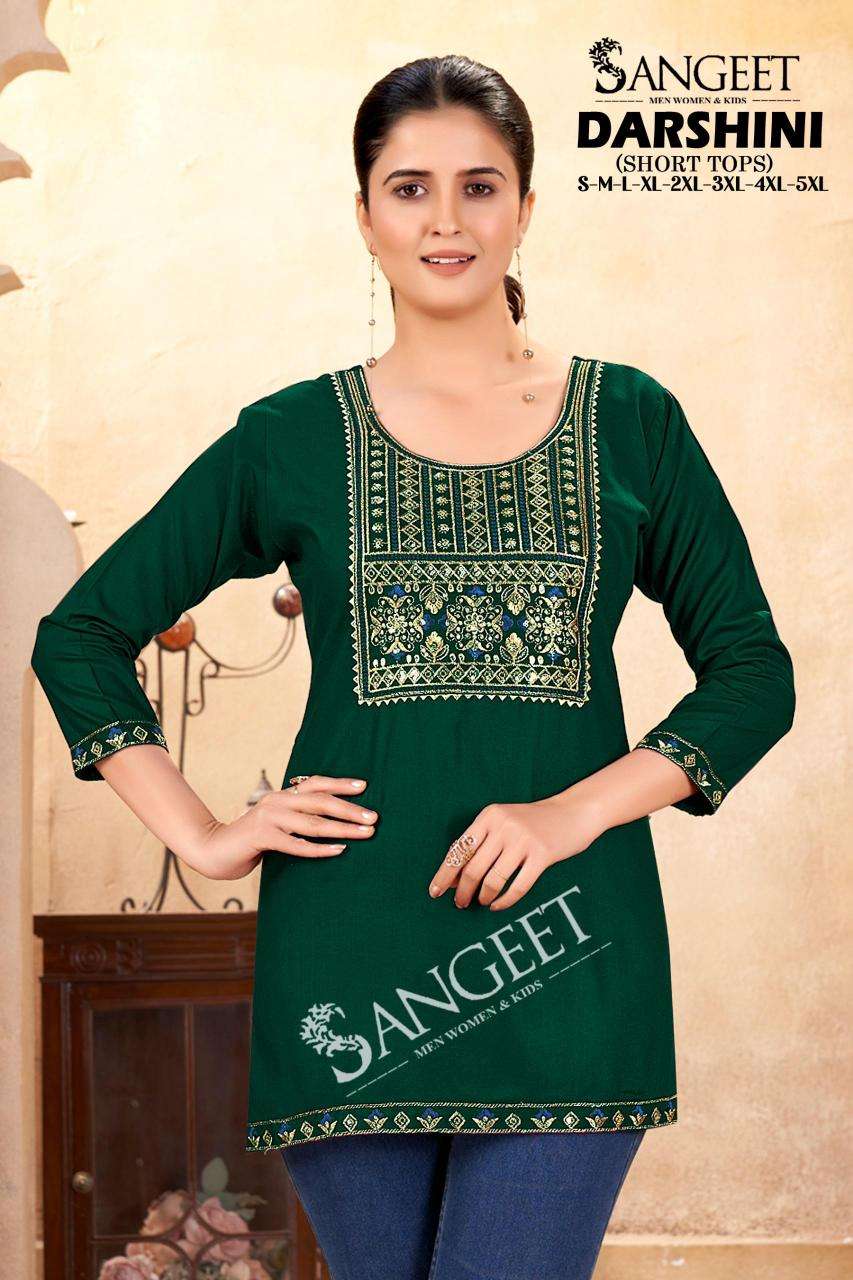 pr darshini rayon fully stitch regular wear big size girls western top