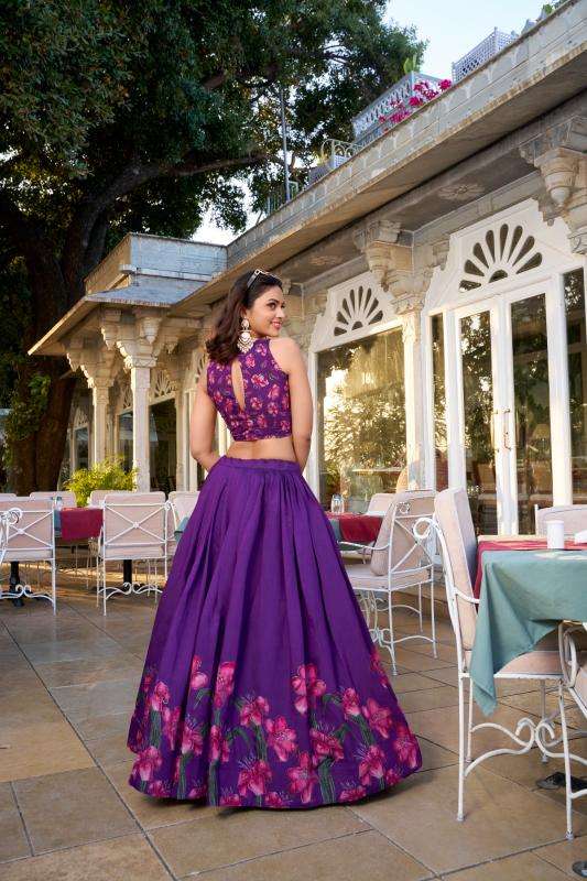 pr lnb1233 prisha tussar silk fashionable stitch lehenga