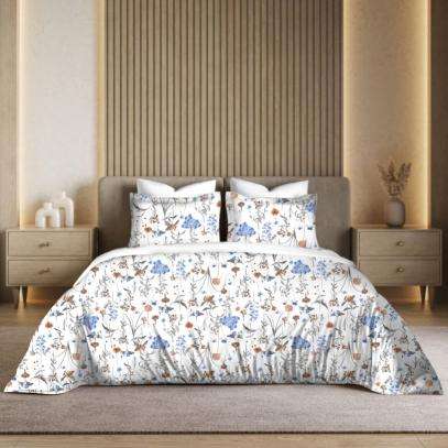 pr spring flower super king size percale tc percale solid colour bedsheet with pillow cover