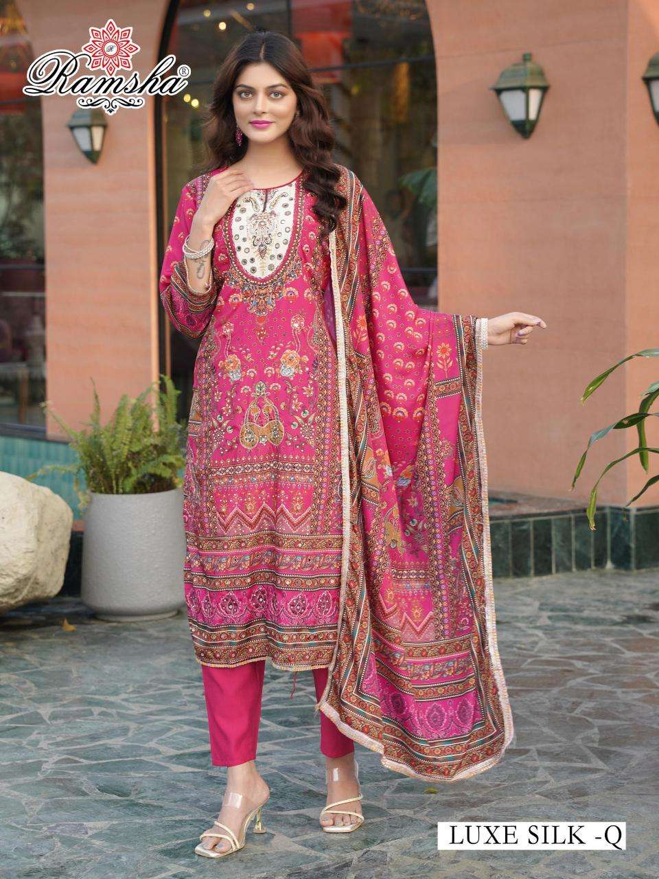 ramsha luxe silk LUXURY SILK WITH ADDITIONAL WORK