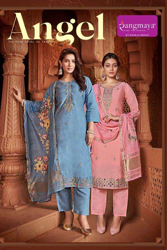 rangmaya angel series 101-106 Roman wholesale salwar kameez in surat 