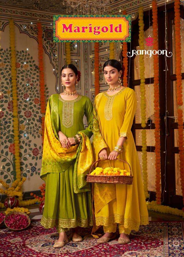 rangoon marigold series 5671-5672 Silk wholesale salwar kameez in surat