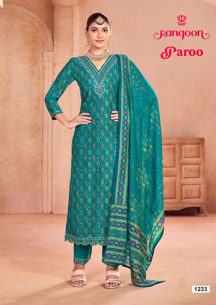 rangoon paroo series 1231-1234 Silk wholesale salwar kameez in surat 