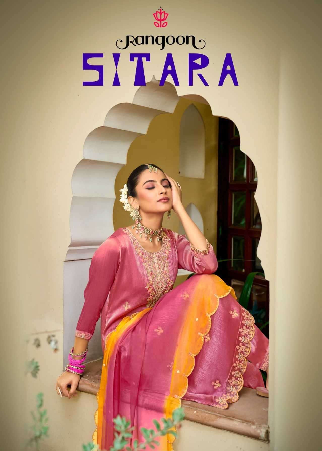 rangoon sitara series 5371-5374 Burberry Silk wholesale salwar kameez in surat