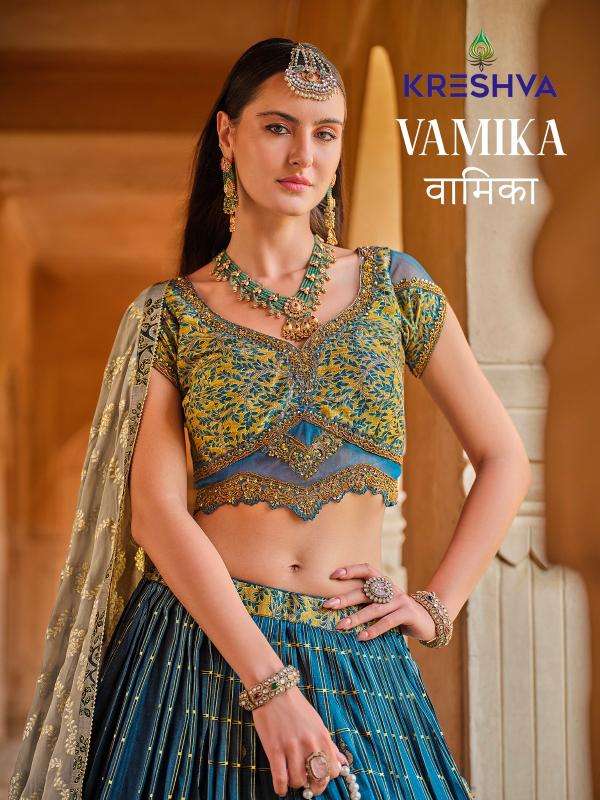 rewaa vamika Smooth Silk wholesale lehenga in surat