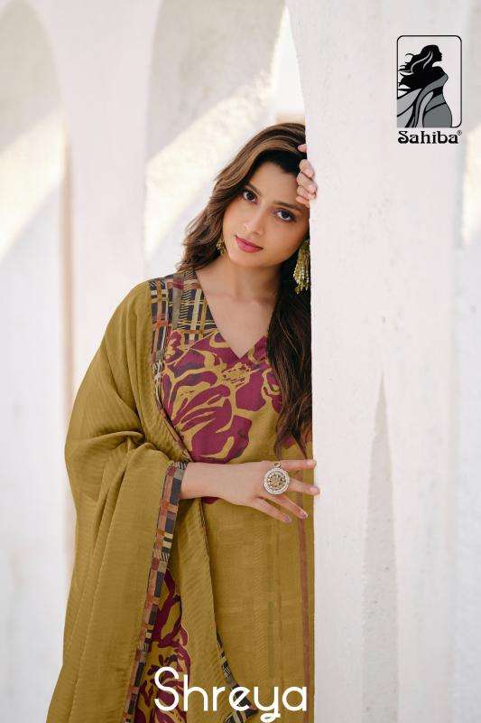 sahiba shreya series VISCOSE SIMMER wholesale salwar kameez in surat 