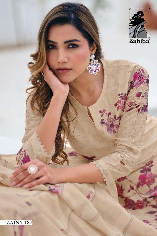 sahiba zainy linen PURE LINEN DIGITAL PRINT WITH EMBROIDERY wholesale salwar kameez in surat