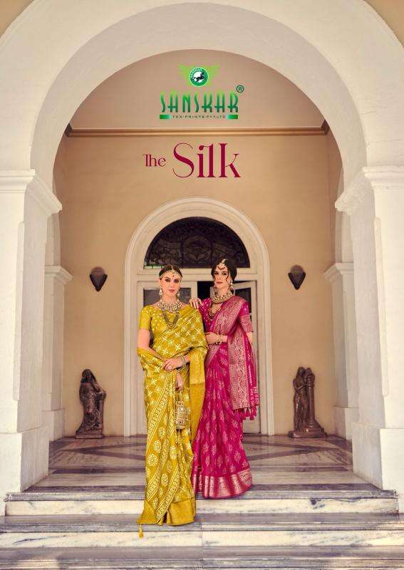 sanskar tex prints the silk series 10001-10008 SILK wholesale saree in surat 