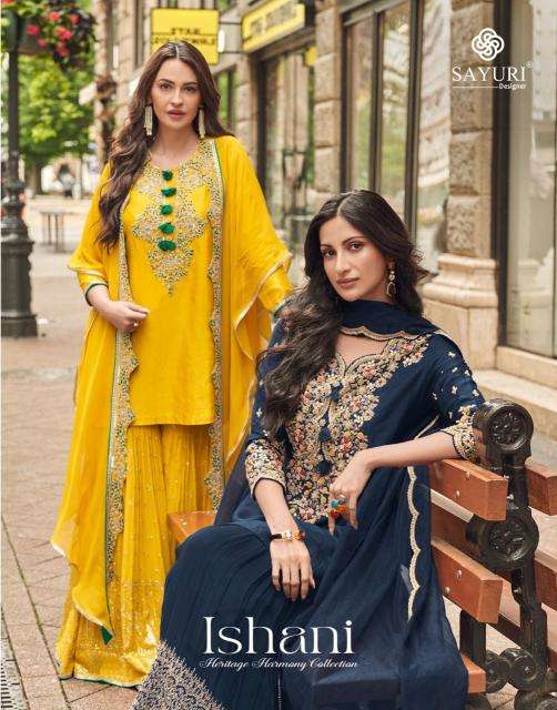 sayuri ishani series 5595-5597 PREMIUM SILK wholesale salwar kameez in surat