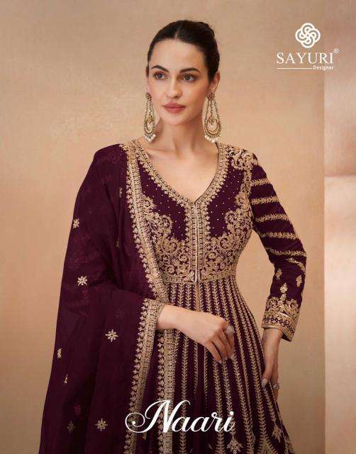 sayuri naari series 5752 PREMIUM REAL CHINON SILK wholesale salwar kameez in surat 